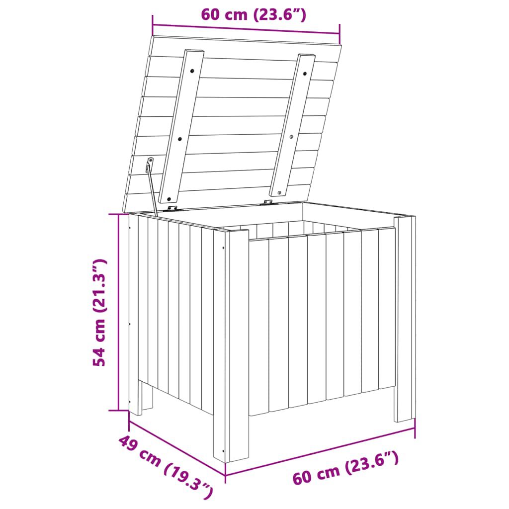 vidaXL Κουτί Αποθήκευσης με Καπάκι RANA 60x49x54εκ. Μασίφ Ξύλο Πεύκου