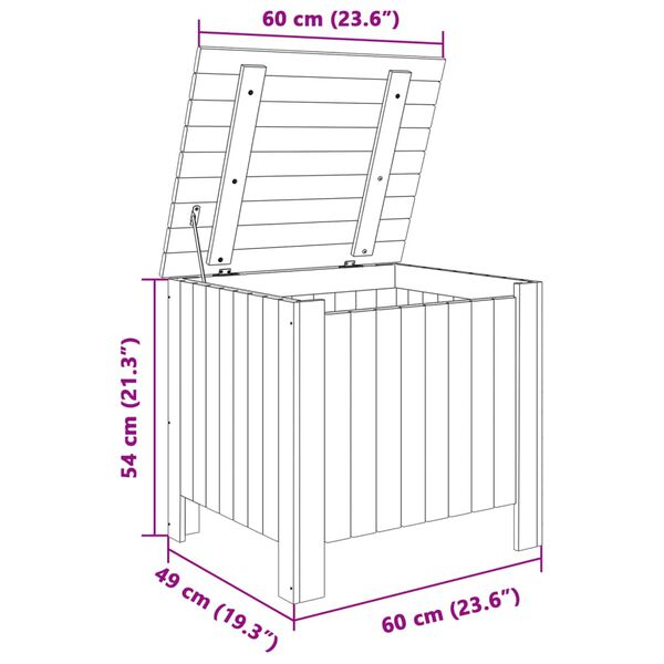 vidaXL Κουτί Αποθήκευσης με Καπάκι RANA 60x49x54εκ. Μασίφ Ξύλο Πεύκου