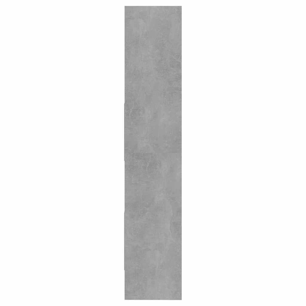 vidaXL Βιβλιοθήκη Γκρι Σκυροδέματος 60 x 35 x 180 εκ. από Επεξ. Ξύλο