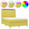 vidaXL &Kappa;&rho;&epsilon;&beta;ά&tau;&iota; Boxspring &mu;&epsilon; &Sigma;&tau;&rho;ώ&mu;&alpha; & LED &Pi;&rho;ά&sigma;&iota;&nu;&omicron; 140x190 &epsilon;&kappa; &Upsilon;&phi;&alpha;&sigma;&mu;ά&tau;&iota;&nu;&omicron;