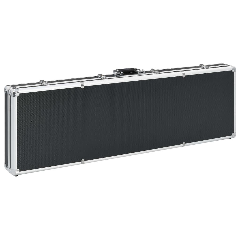 vidaXL Βαλίτσα Όπλου Μαύρη 118 x 38 x 12 εκ. από Αλουμίνιο
