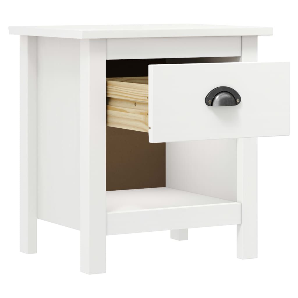vidaXL Κομοδίνα Hill 2 Τεμ. 46 x 35 x 49,5 εκ. από Μασίφ Ξύλο Πεύκου