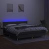 vidaXL &Kappa;&rho;&epsilon;&beta;ά&tau;&iota; Boxspring &mu;&epsilon; &Sigma;&tau;&rho;ώ&mu;&alpha; & LED &Sigma;&kappa;.&Gamma;&kappa;&rho;&iota; 180x200 &epsilon;&kappa; &Upsilon;&phi;&alpha;&sigma;&mu;ά&tau;&iota;&nu;&omicron;