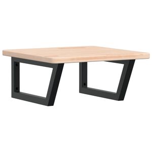 vidaXL Ράφι Νιπτήρα Τοίχου από Ατσάλι / Μασίφ Ξύλο Δρυός