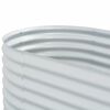 vidaXL Ζαρντινιέρα Υπερυψωμένη Ασημί 320x80x81 εκ. Γαλβανισμ. Χάλυβας