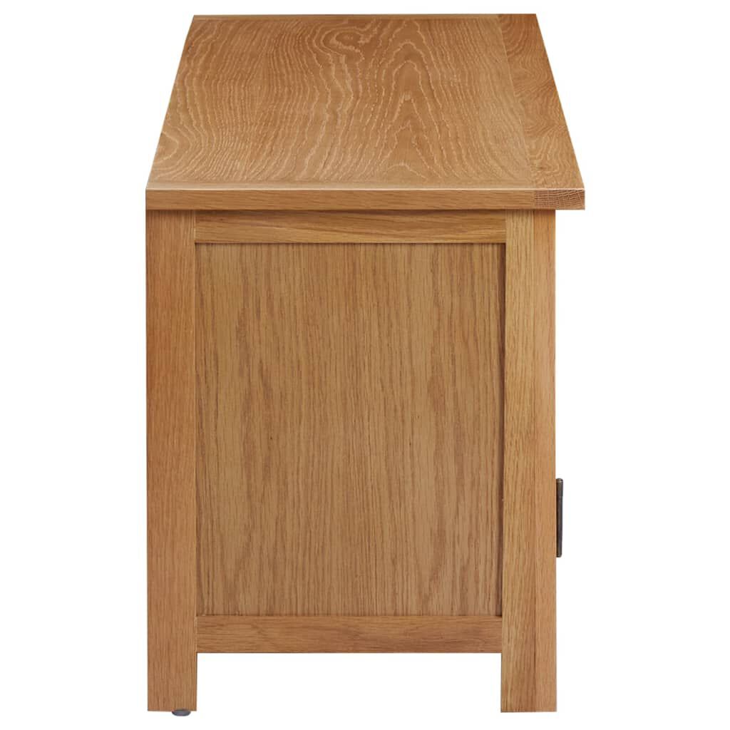 vidaXL Έπιπλο Τηλεόρασης 110 x 35 x 44 εκ. από Μασίφ Ξύλο Δρυός