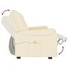 vidaXL Πολυθρόνα Μασάζ Ανακλινόμενη 3 Θέσεων Κρεμ από Συνθετικό Δέρμα