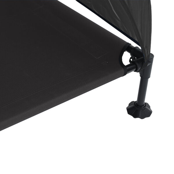 vidaXL Ανασηκωμένο Κρεβάτι Σκύλου Μαύρο 127 x 81 x 108 εκ.