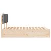 vidaXL Σκελετός Κρεβατιού με Επενδεδυμένο Κεφαλάρι Ανοιχτό γκρι