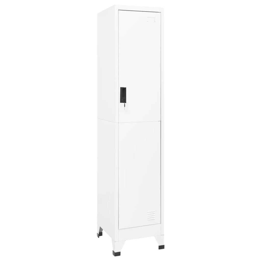 vidaXL Φοριαμός Λευκός 38 x 45 x 180 εκ. Ατσάλινος