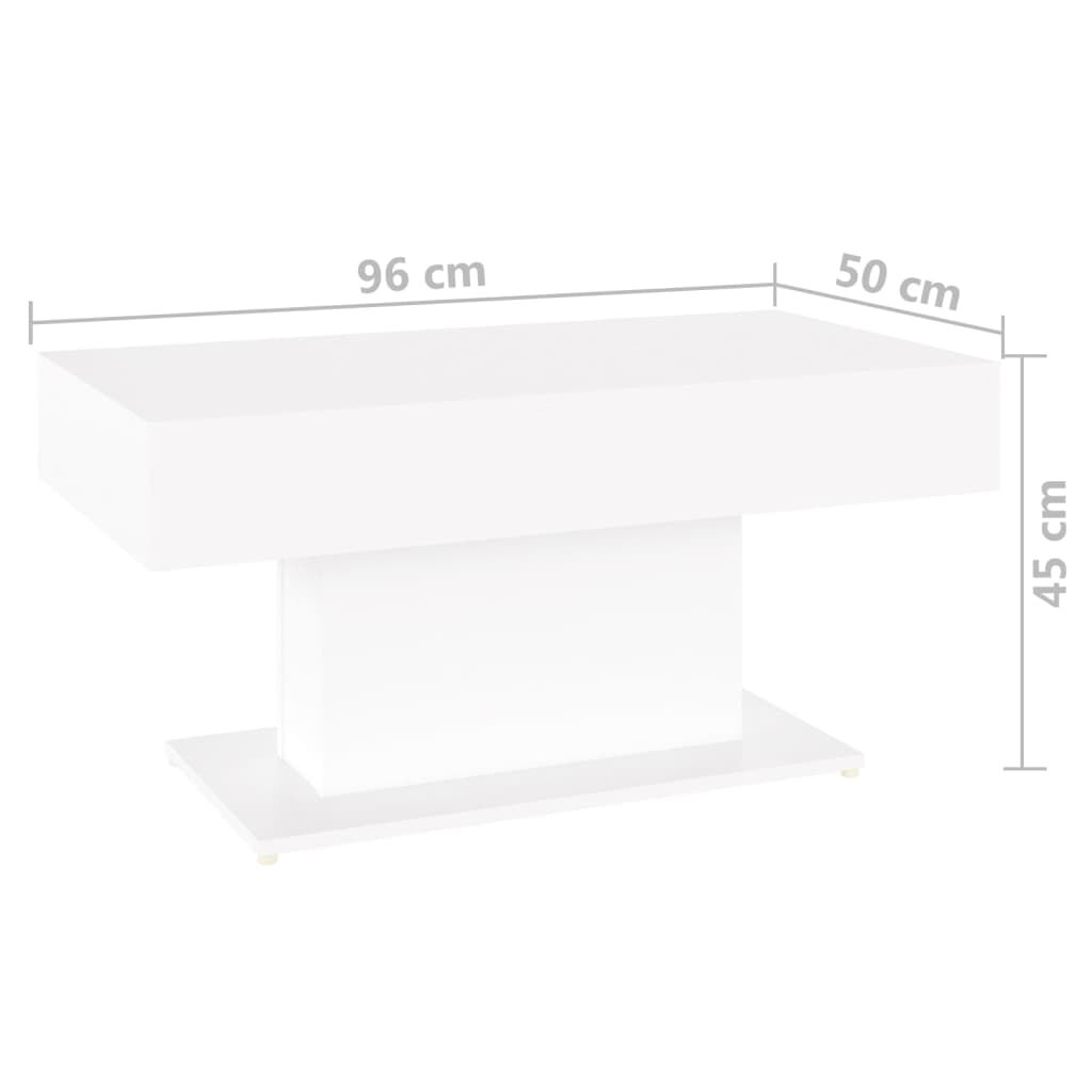 vidaXL Τραπεζάκι Σαλονιού Λευκό 96 x 50 x 45 εκ. από Επεξ. Ξύλο