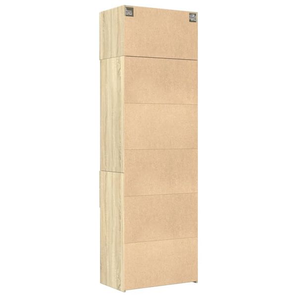 vidaXL Ραφιέρα με Ντουλάπια Sonoma Δρυς 70x42,5x225 εκ. Επεξ. Ξύλο