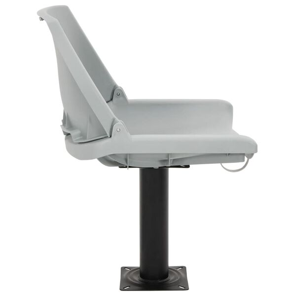 vidaXL Κάθισμα Σκάφους Πτυσσόμ. 4 τεμ. Γκρι 48x51x41 εκ Χωρίς Μαξιλάρι