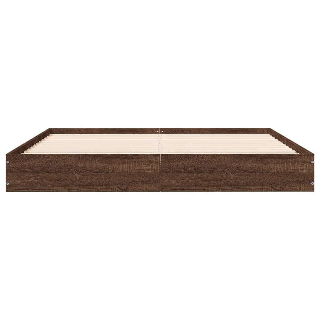 vidaXL Πλαίσιο Κρεβατιού Χωρ. Στρώμα Καφέ Δρυς 120x200εκ. Επ. Ξύλο