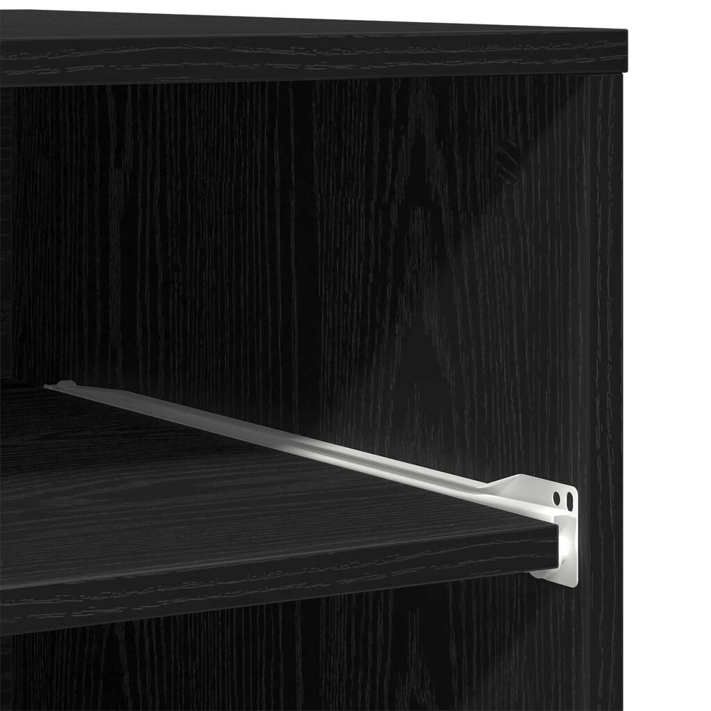 vidaXL Ράφι Εκτυπωτή με Ρόδες Μαύρη Δρυς 60x48x74 εκ.