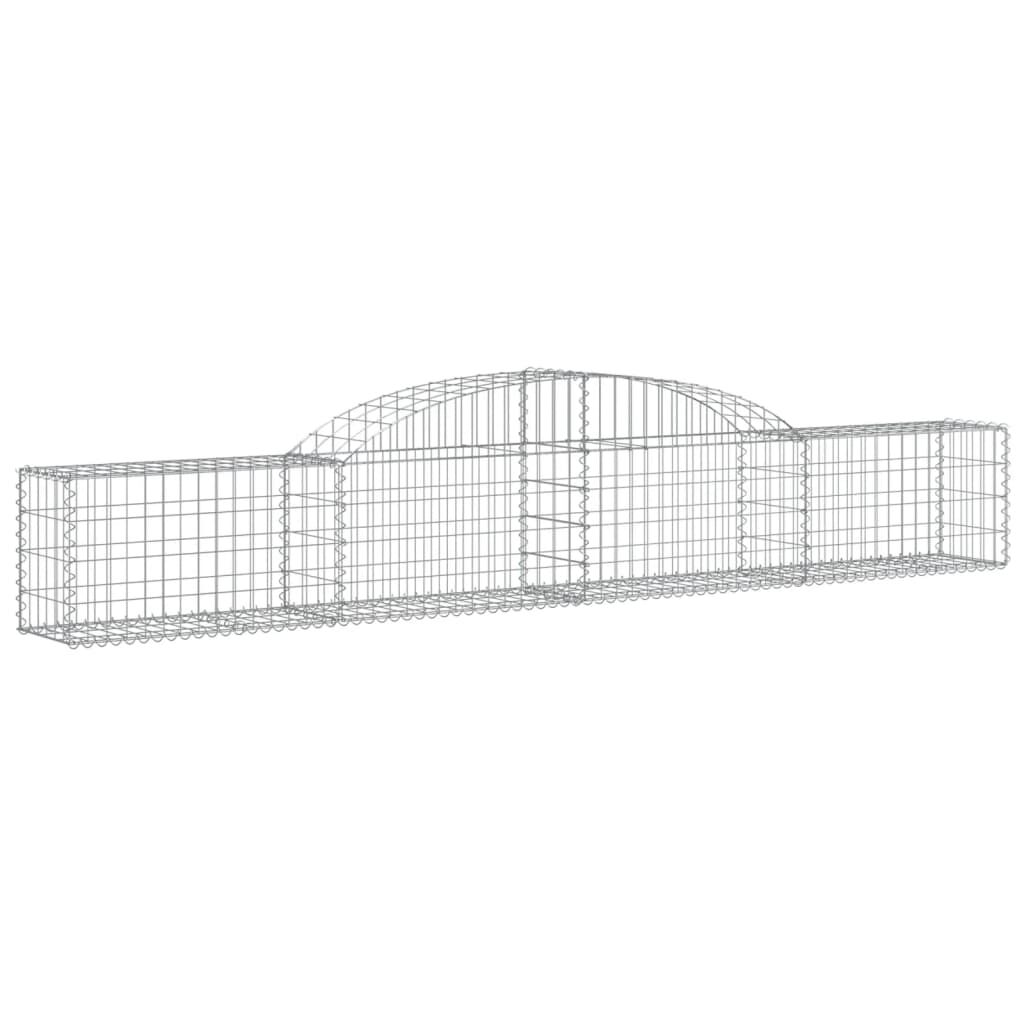 vidaXL Συρματοκιβώτια Τοξωτά 2 τεμ. 300x30x40/60 εκ. Γαλβαν. Ατσάλι