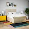 vidaXL &Kappa;&rho;&epsilon;&beta;ά&tau;&iota; Boxspring &mu;&epsilon; &Sigma;&tau;&rho;ώ&mu;&alpha; &Kappa;&rho;&epsilon;&mu; 140x200 &epsilon;&kappa;. &Upsilon;&phi;&alpha;&sigma;&mu;ά&tau;&iota;&nu;&omicron;