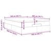 vidaXL Οθωμανικό κρεβάτι με στρώμα Γκρι 140x200cm Faux Leather