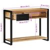 vidaXL Τραπέζι κονσόλας 100x35x75 cm Στερεό ακατέργαστο ξύλο Mango