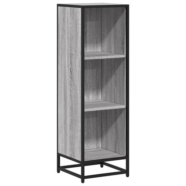 vidaXL Βιβλιοθήκη Γκρι sonoma 33,5x33x107,5 εκ. Επεξεργασμένο Ξύλο