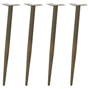 vidaXL Πόδια Κονσόλας Κωνικού Σχήματος 4 τεμ. Φυσικό Ατσάλι 72-73 εκ. Ατσάλι