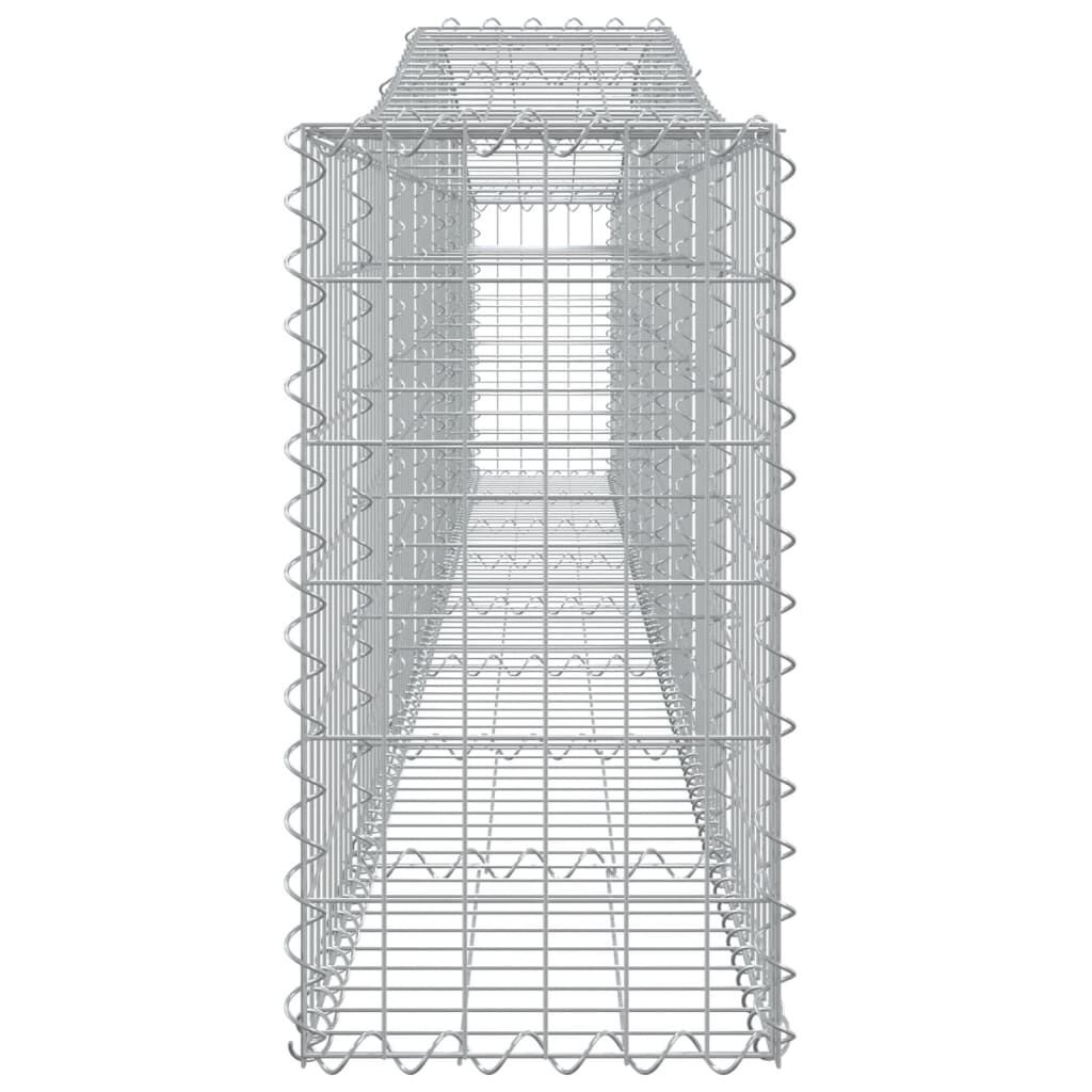 vidaXL Συρματοκιβώτια Τοξωτά 5 τεμ. 400x30x60/80 εκ. Γαλβαν. Ατσάλι