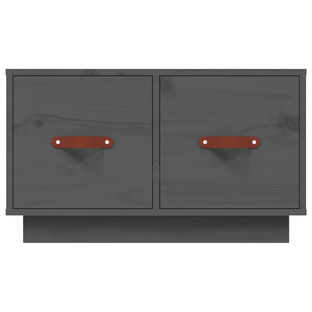 vidaXL Τραπεζάκι Σαλονιού Γκρι 60x53x35 εκ. από Μασίφ Ξύλο Πεύκου
