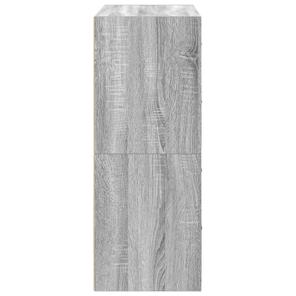vidaXL Ντουλάπια με 2 συρτάρια 2 τεμ. Γκρι Sonoma 60x31x40 εκ.