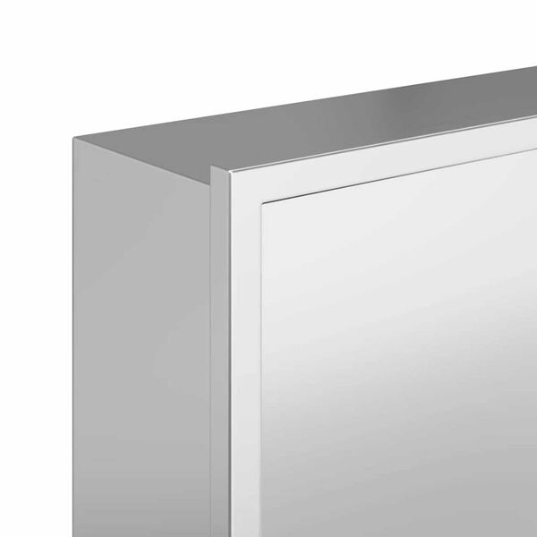 vidaXL Νίτσα Μπάνιου Ασημί 45 x 30 x 9.5 εκ. Ανοξείδωτο ατσάλι
