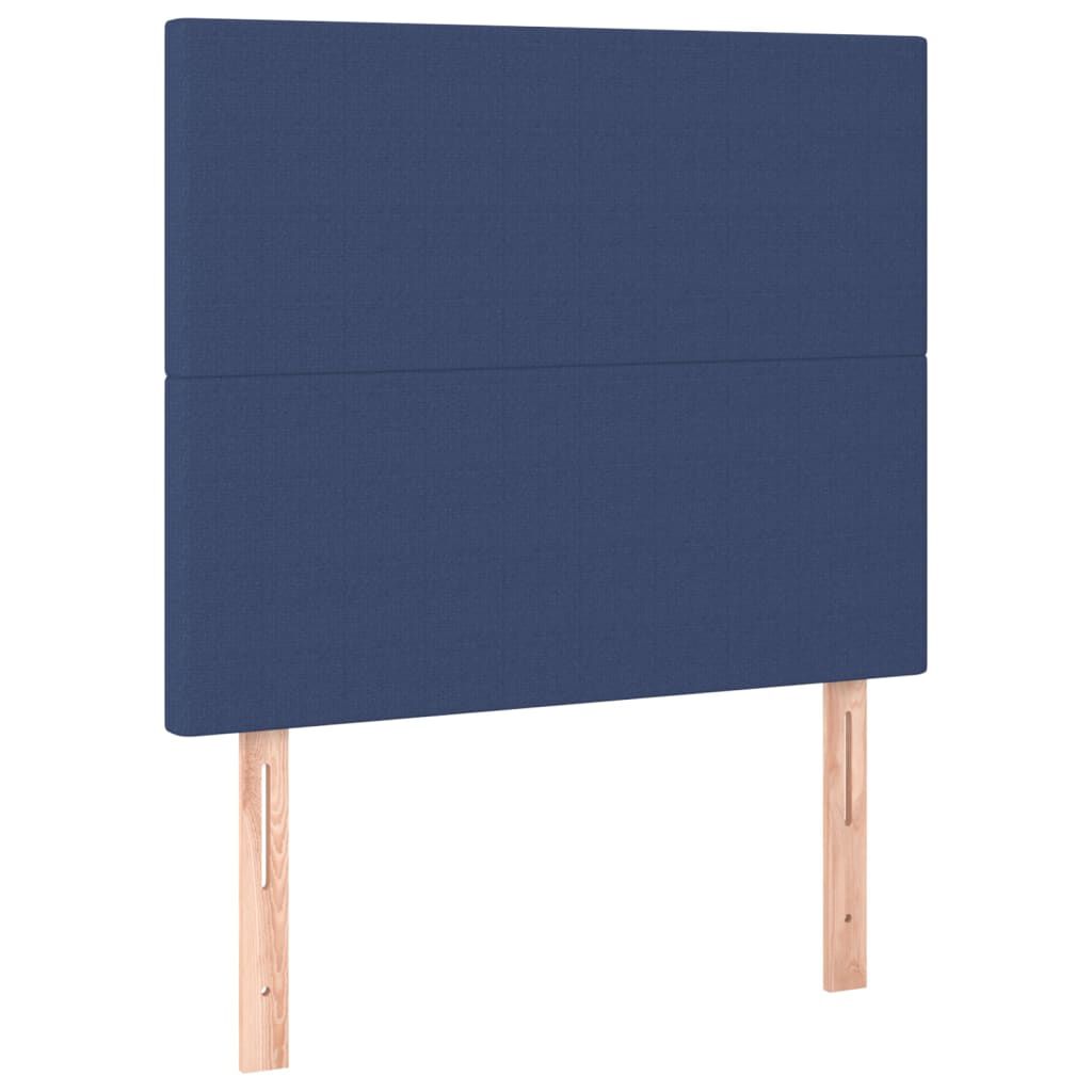 vidaXL Κρεβάτι Boxspring με Στρώμα Μπλε 100 x 200 εκ. Υφασμάτινο