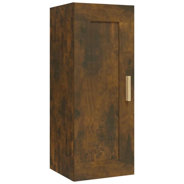 vidaXL Ντουλάπι Τοίχου Καπνιστή Δρυς 35x34x90 εκ. Επεξεργασμένο Ξύλο