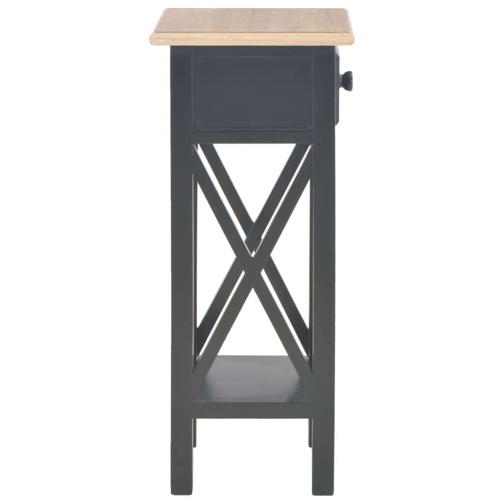 vidaXL Τραπεζάκι Βοηθητικό Μαύρο 27 x 27 x 65,5 εκ. Ξύλινο