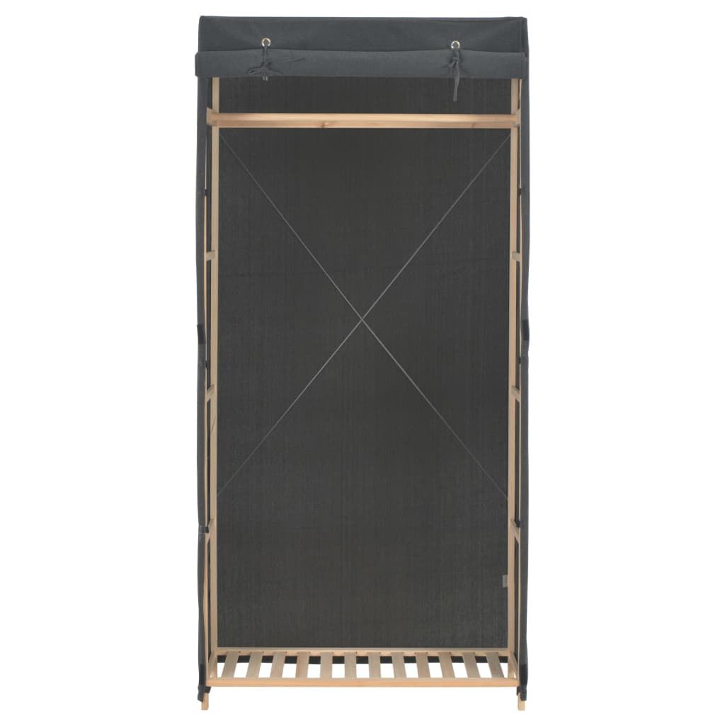 vidaXL Ντουλάπα Γκρι 79 x 40 x 170 εκ. Υφασμάτινη