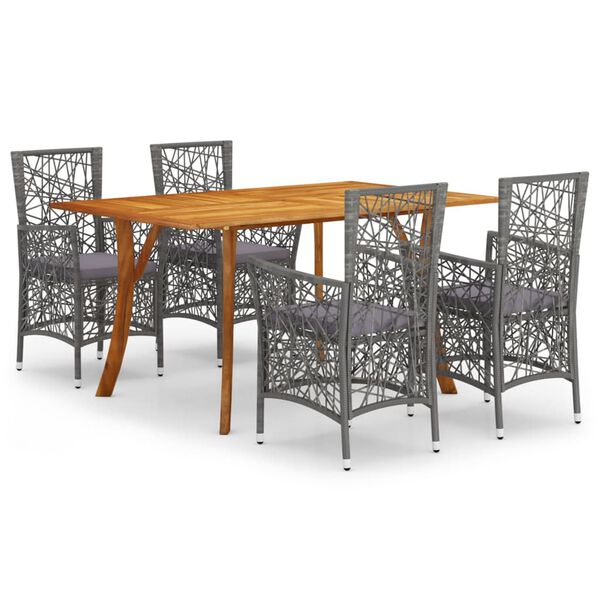 vidaXL &Sigma;&epsilon;&tau; &Tau;&rho;&alpha;&pi;&epsilon;&zeta;&alpha;&rho;ί&alpha;&sigmaf; &Kappa;ή&pi;&omicron;&upsilon; 5 &Tau;&epsilon;&mu;&alpha;&chi;ί&omega;&nu; &Gamma;&kappa;&rho;&iota;