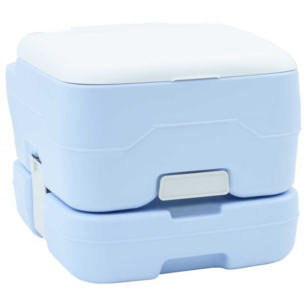 vidaXL Φορητή Τουαλέτα Κατασκήνωσης - 10L Δεξαμενή Φρέσκου Νερού & 10L Δεξαμενή Απορριμμάτων - Μπλε