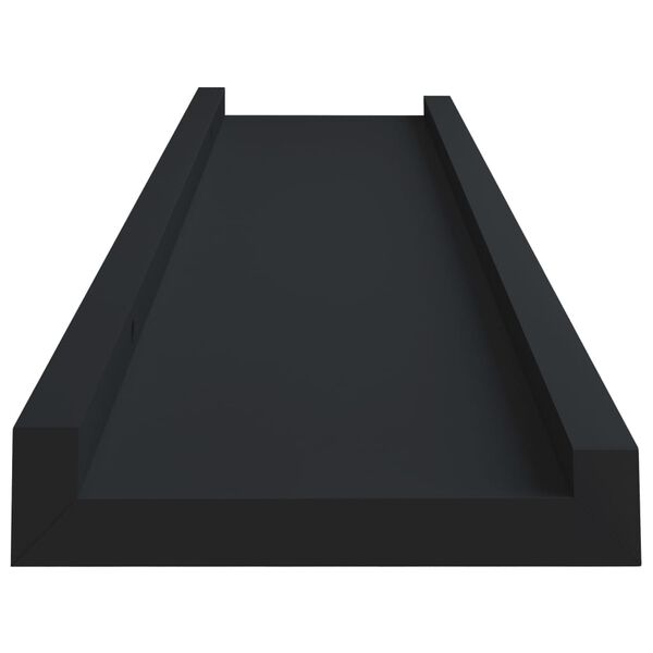 vidaXL Ράφια για Κορνίζες 2 τεμ. Μαύρα 40 x 9 x 3 εκ. από MDF