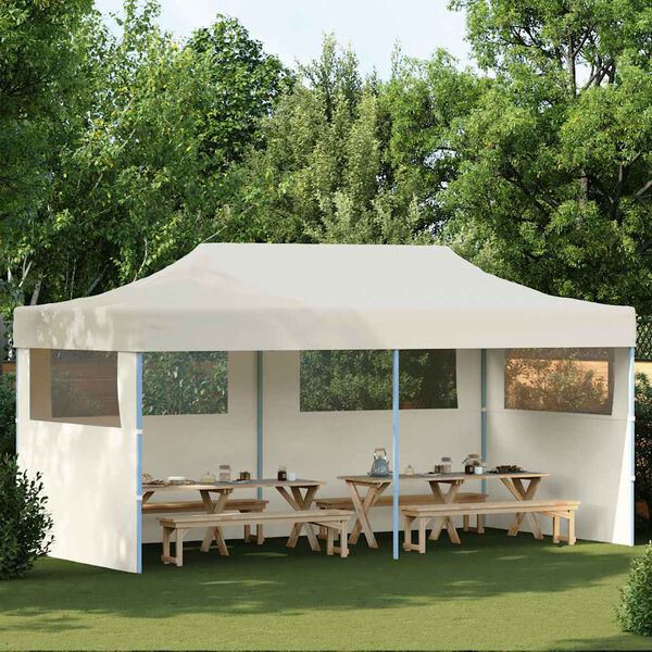 vidaXL Τέντα Εκδηλώσεων Pop-up Πτυσσόμενη Κρεμ 3 x 6 μ.