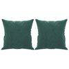 vidaXL Καναπές Διθέσιος Σκούρο Πράσινο 120 εκ. Βελούδινος με Μαξιλάρια