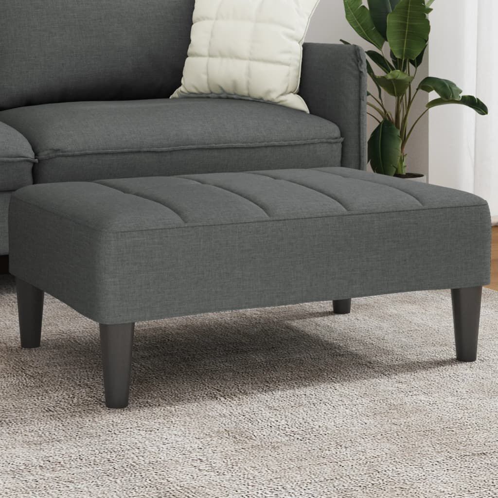vidaXL Υποπόδιο Σκούρο Γκρι 77x55x31 εκ. Υφασμάτινο