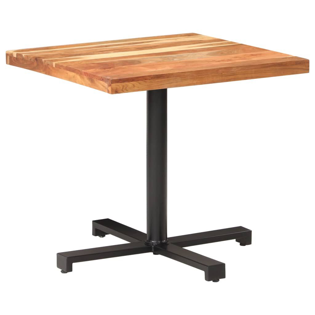 vidaXL Τραπέζι Bistro Τετράγωνο 80 x 80 x 75 εκ. Μασίφ Ξύλο Ακακίας