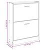 vidaXL Παπουτσοθήκη Γκρι Σκυροδέματος 59x17x81 εκ. Επεξεργασμένο Ξύλο