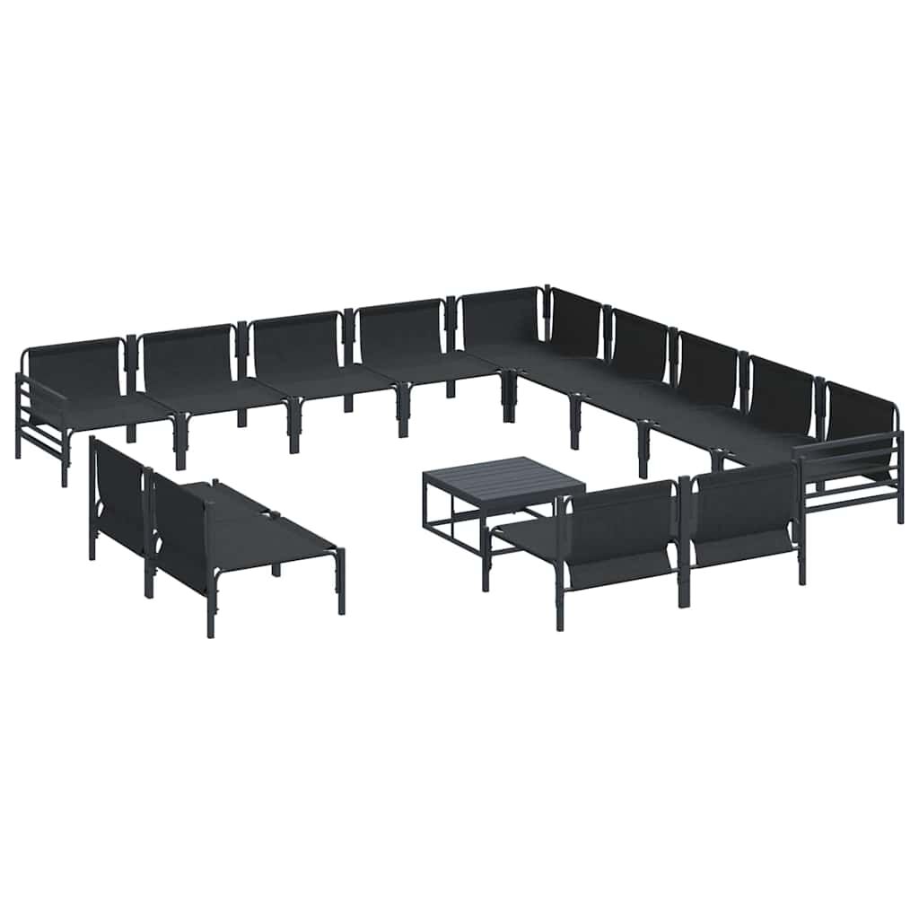 vidaXL Σετ Καναπέ Κήπου 14 pcs Ανθρακί Ατσάλι