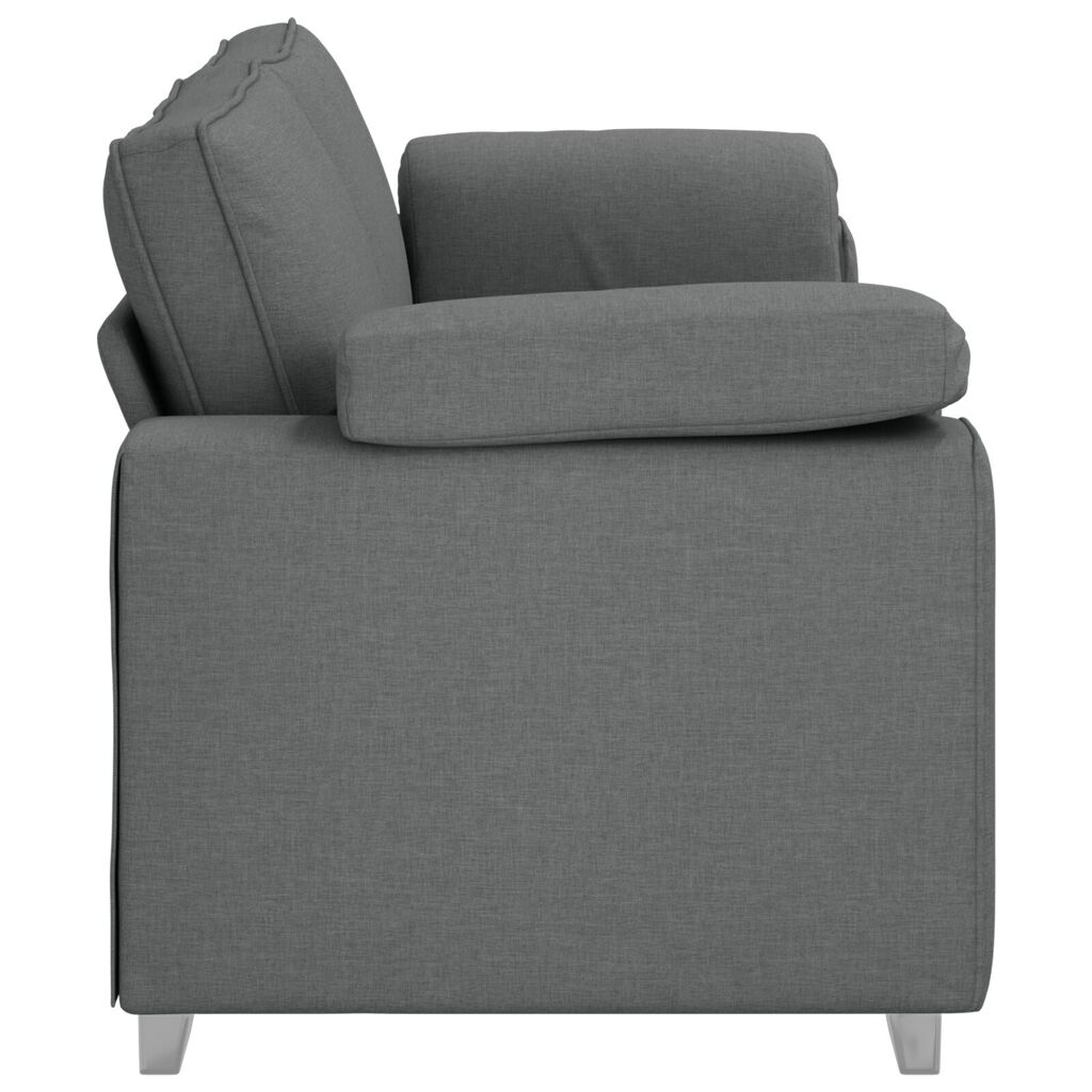 vidaXL Καναπές Τριών Θέσεων Σκούρο Γκρι 178 cm Υφάσματος