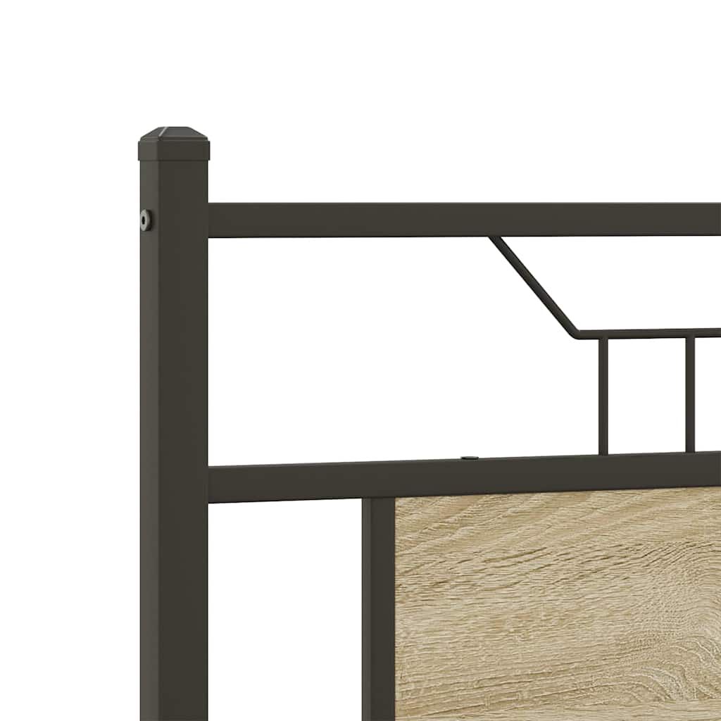 vidaXL Πλαίσιο Κρεβατιού Χωρ. Στρώμα Sonoma Δρυς 140x200εκ. Επ. Ξύλο