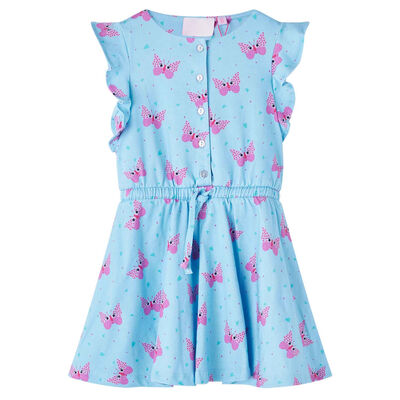 Φόρεμα Παιδικό με Κουμπιά Αμάνικο Μπλε 92