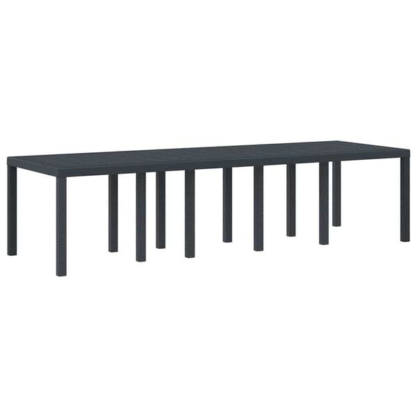 vidaXL Σέτ φαγητού για κήπο 11 pcs Καφέ και Ταπεί Πολυ ράταν