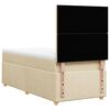 vidaXL Κρεβάτι Boxspring με Στρώμα Κρεμ 80 x 200 εκ. Υφασμάτινο