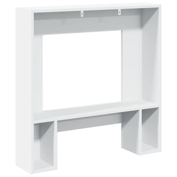 vidaXL Πλαίσιο Τζακιού Λευκό 81x18x82 εκ. από Επεξ. Ξύλο