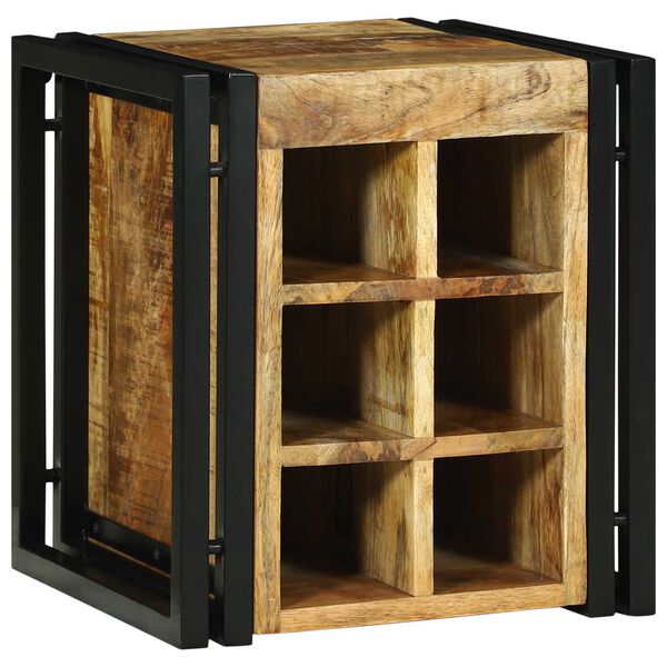 vidaXL Ράφι Κρασιού Καφέ 34.5 x 35 x 39 εκ. Μασίφ ξύλο μάνγκο