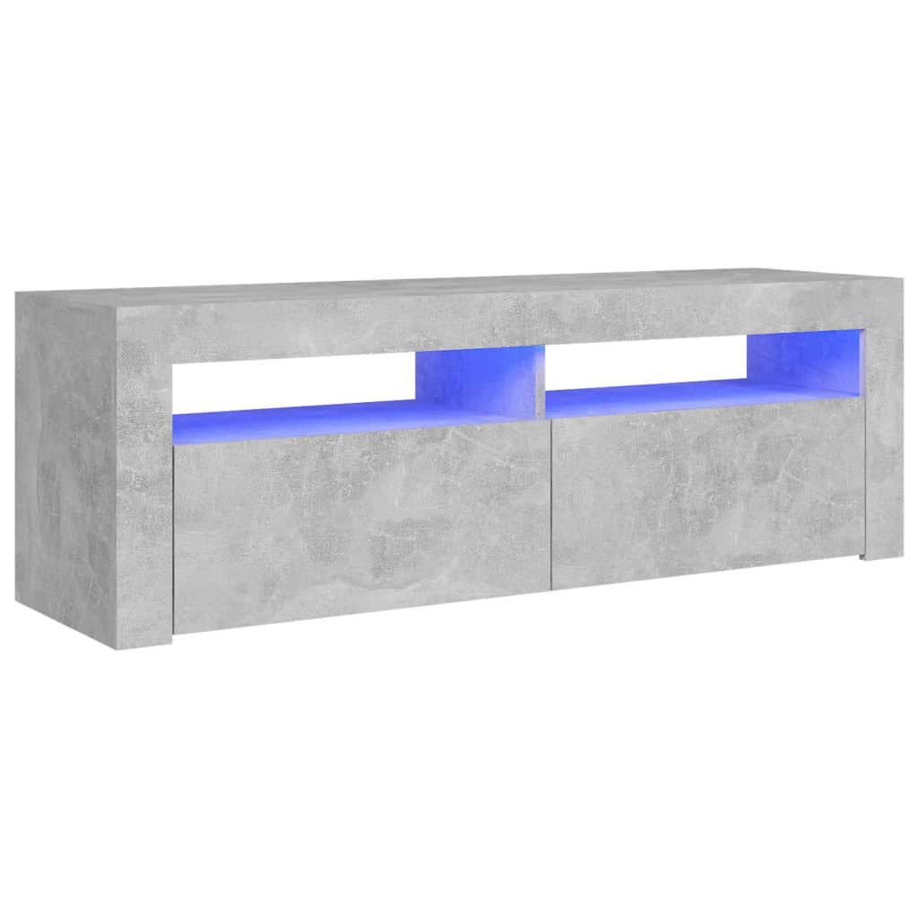 vidaXL Έπιπλο Τηλεόρασης με LED Γκρι Σκυροδέματος 120 x 35 x 40 εκ.